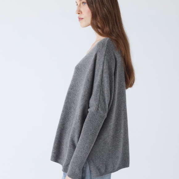 Absolut Cashmere Poncho Sweater Camille Orange Small 100% Cashmere Oversized - Picture 4 of 9